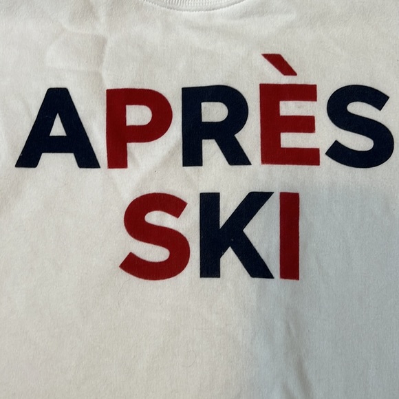 Cropped White Apres Ski Sweatshirt - Picture 2 of 8